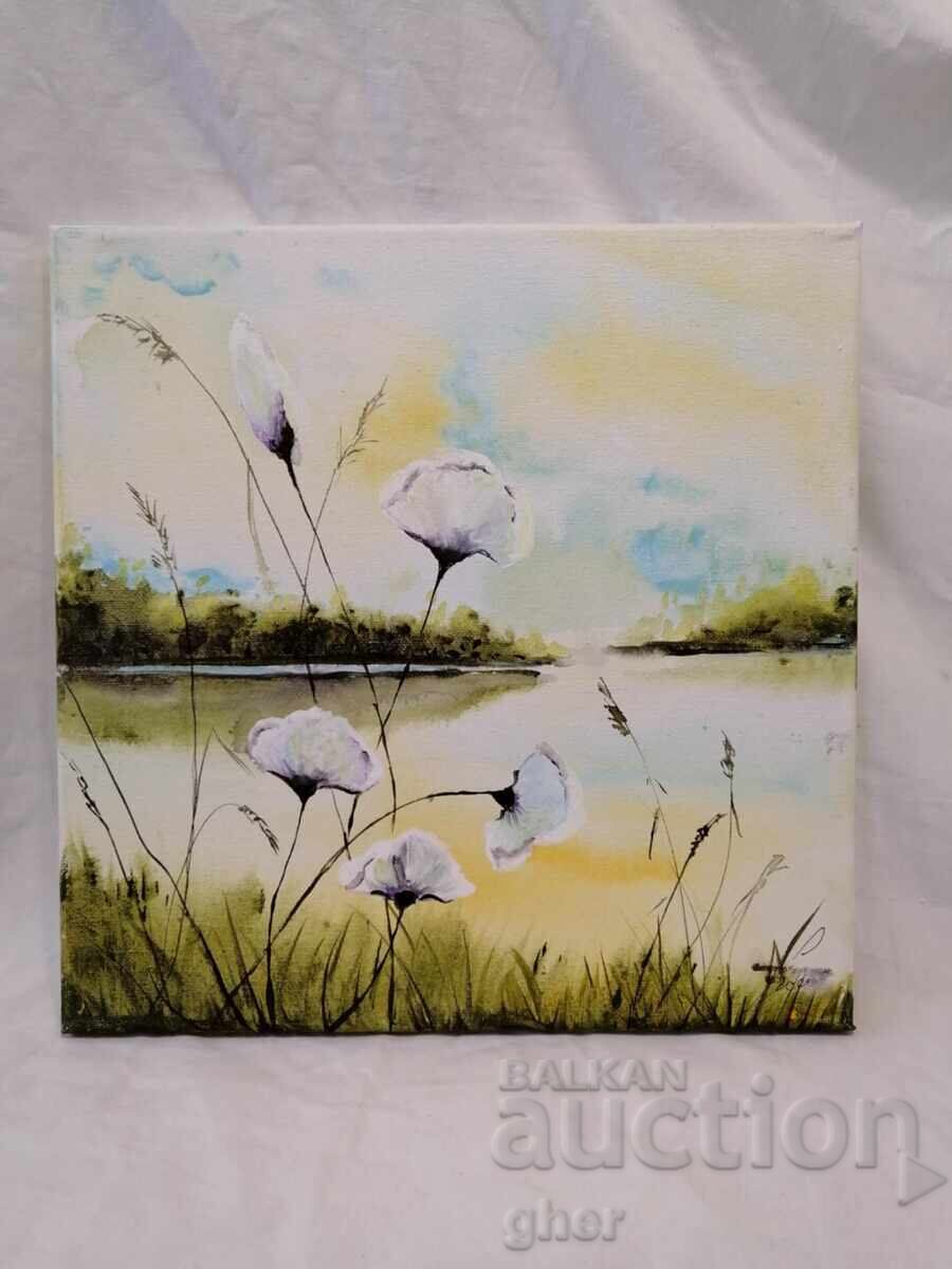 Delivery of "Last Light" Dimensions: 30x30 cm - painting Delivery of "Last Light" Dimensions: 30x30 cm - painting