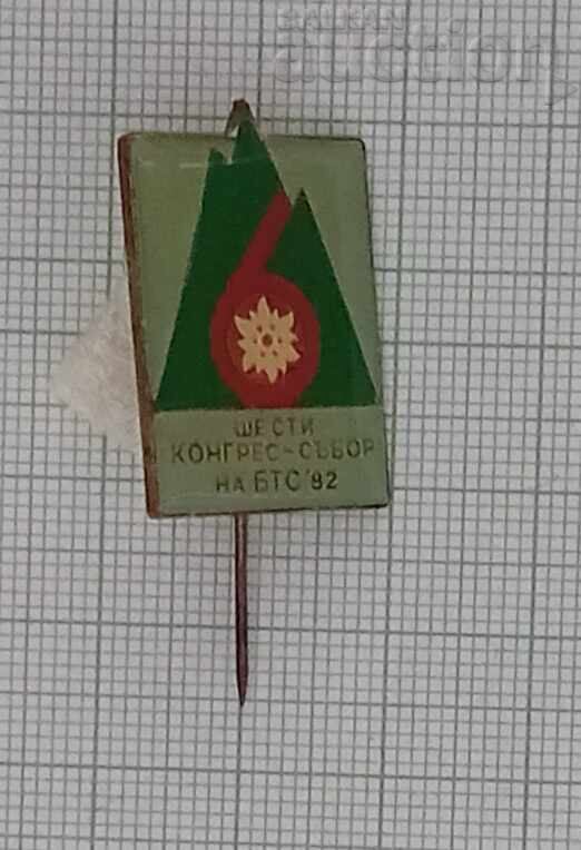 BTS SIXTH CONGRESS-CONVENTION 1982 BADGE BTS SIXTH CONGRESS-CONVENTION 1982 BADGE