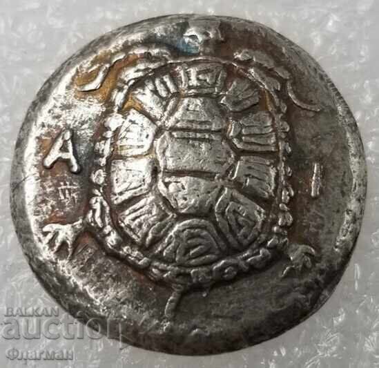 Stater de pe insula Egina (Αίγινα), 535 - 500 î.Hr Stater de pe insula Egina (Αίγινα), 535 - 500 î.Hr