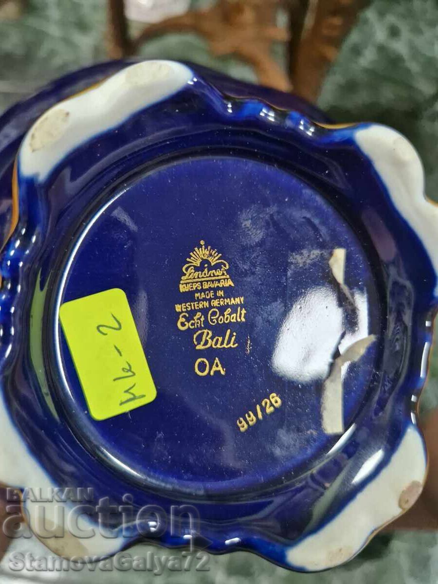 Beautiful antique German porcelain vase, cobalt blue - 7 Beautiful antique German porcelain vase, cobalt blue - 7