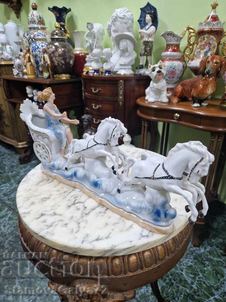 Αντίκα ρουμανική πορσελάνινη φιγούρα σύνθεση ARPO - 5