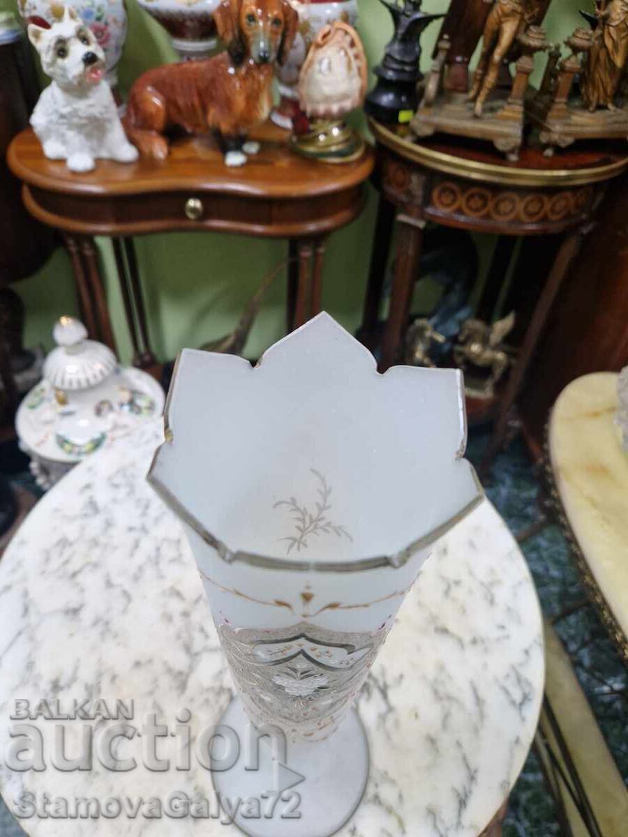 Vază antică rară Harach Bohemia din secolul al XIX-lea - 6