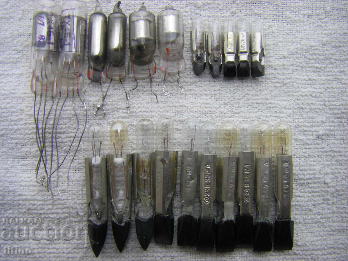 Radio tubes and incandescent light bulbs with price 3.00 BGN | € 1.53