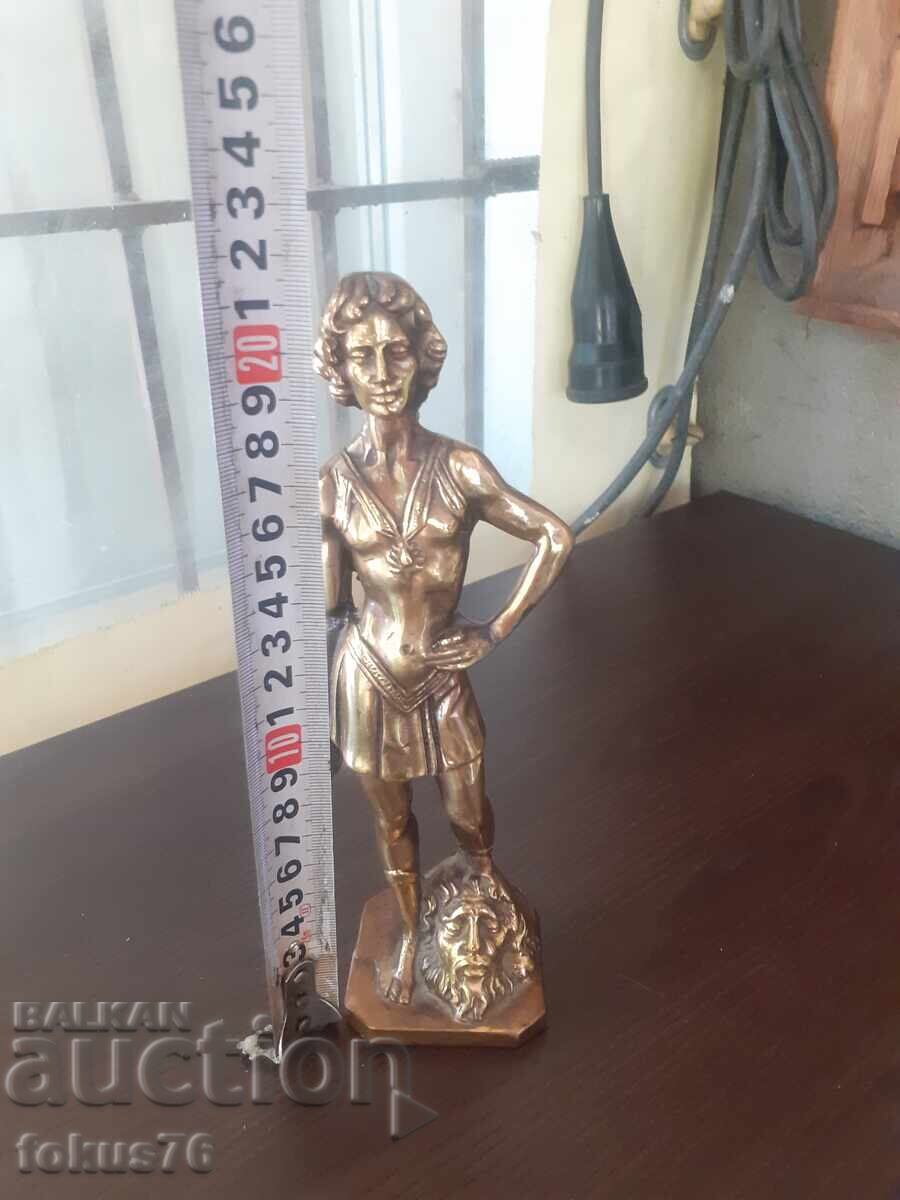 Incredible Antique Bronze Figurine - David and Goliath - 5