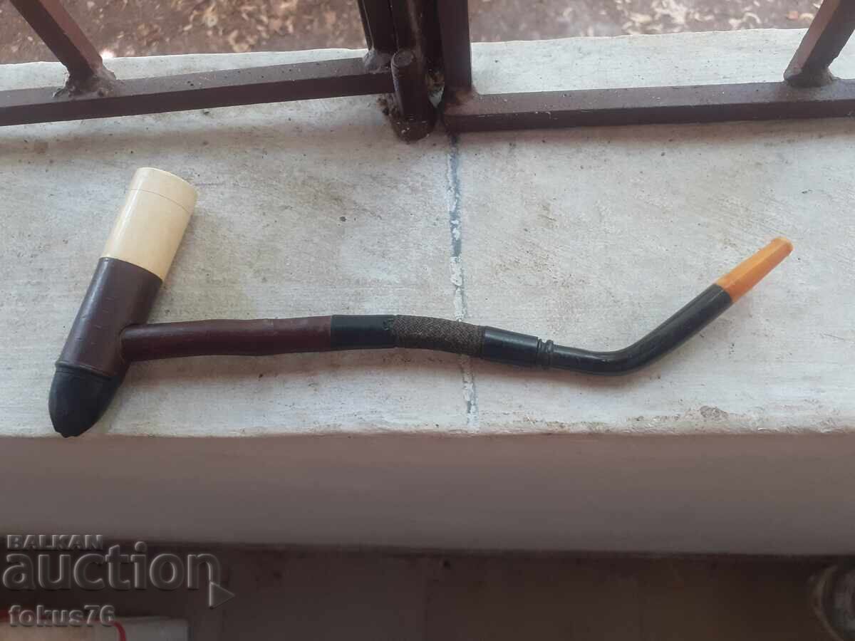 Стара османска лула чибук калюмет кехлибар морска пяна Стара османска лула чибук калюмет кехлибар морска пяна