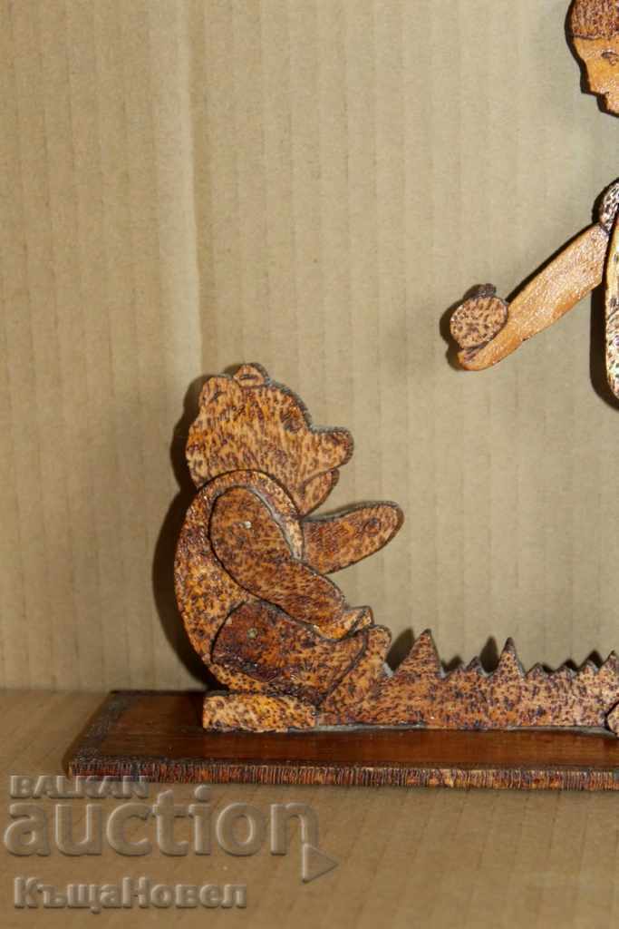 . ANII 1930 SABIA PIROGRAFĂ JUCĂRIE MECANICĂ DIN LEMN cu preț 60.00 BGN | € 30.68