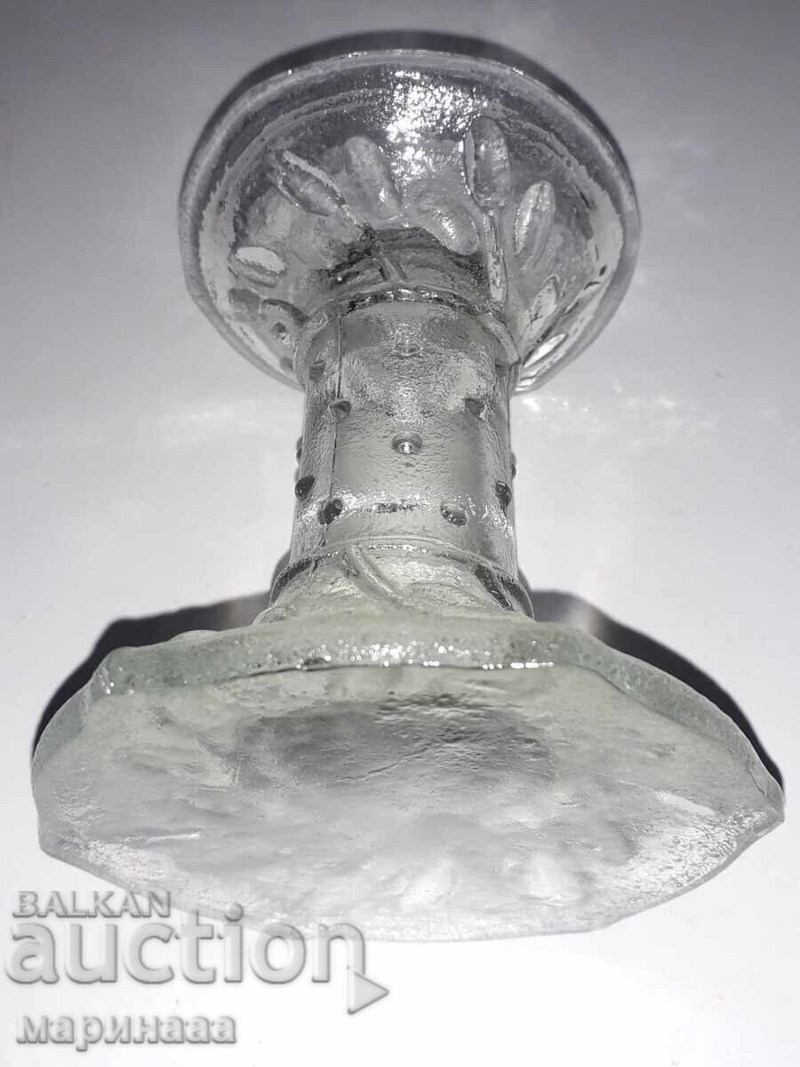 CANDLESTICK. SOLID GLASS with price 3.00 BGN | € 1.53 CANDLESTICK. SOLID GLASS with price 3.00 BGN | € 1.53