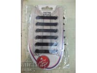 Silicone ties, 12 pcs, black, new