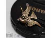 Broșă veche din fontă, bijuterie din fontă, bijuterie