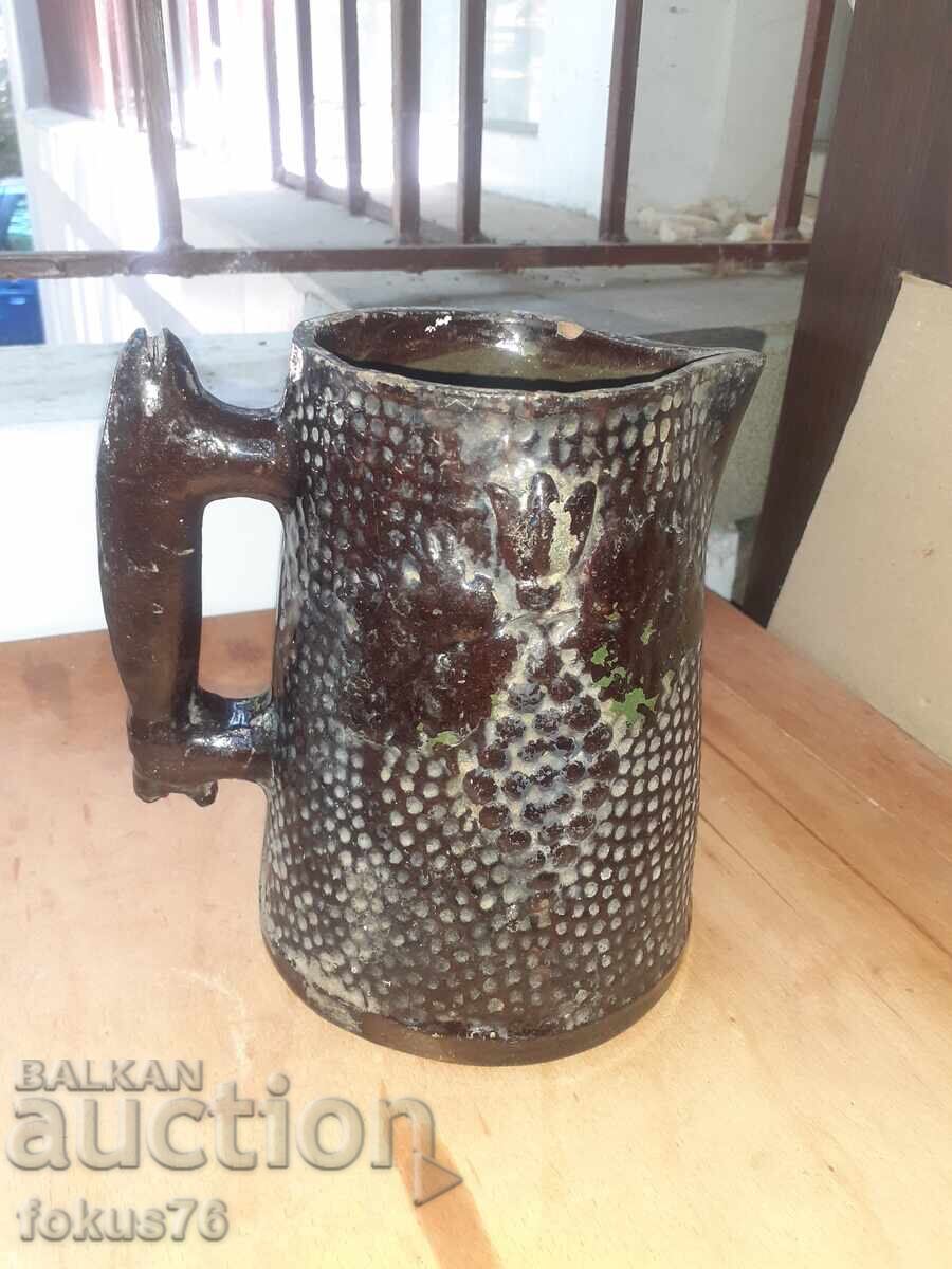 Μοναδική παλιά κούπα κανάτα - βουλγαρική κεραμική με τιμή 90.00 BGN | € 46.02