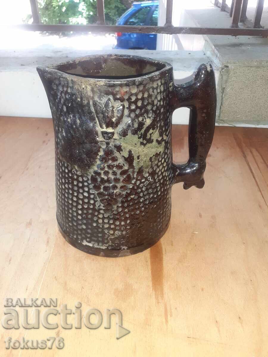 Μοναδική παλιά κούπα κανάτα - βουλγαρική κεραμική