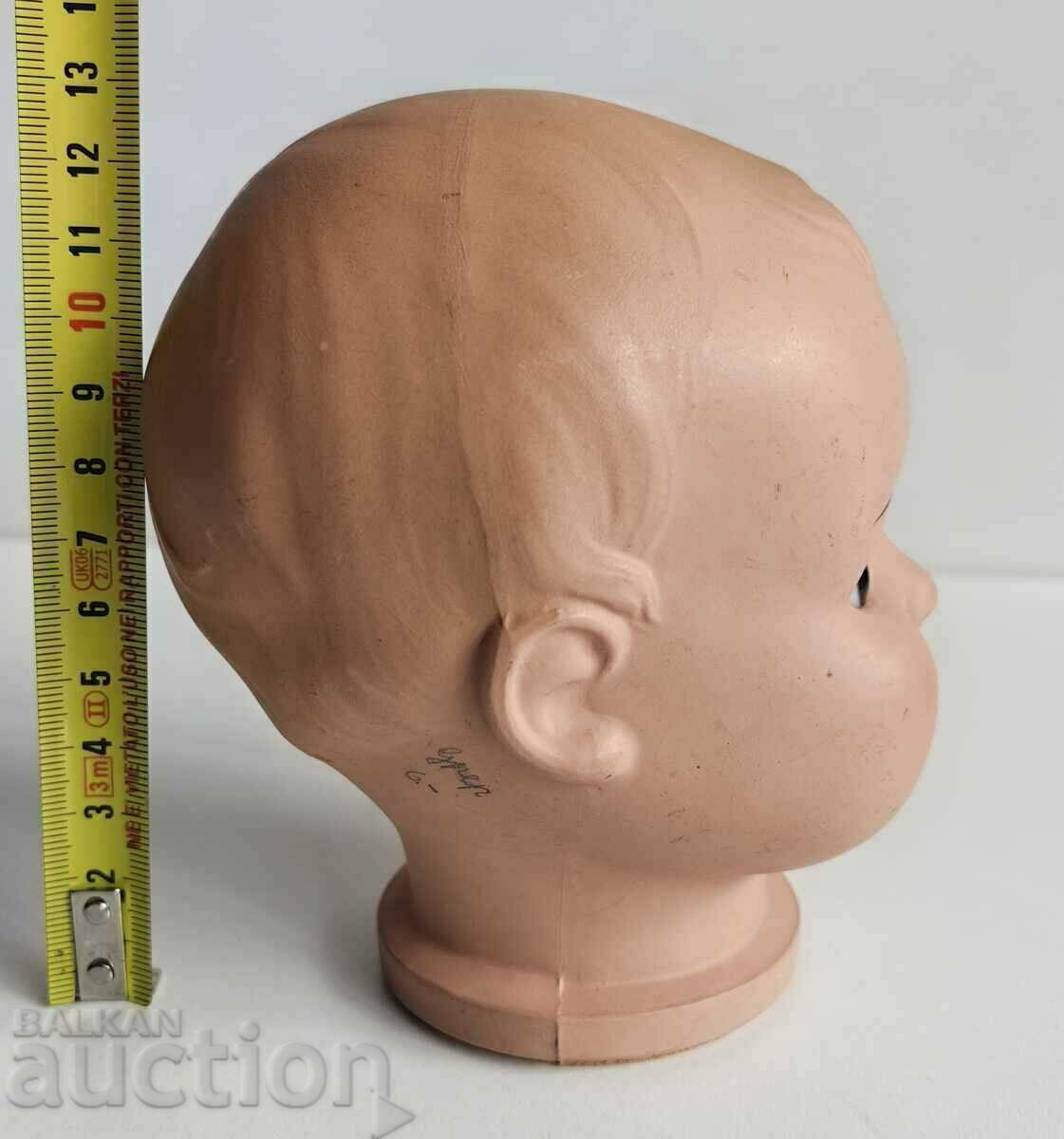 100 YEAR MARKED GLASS EYES CELLULOID DOLL HEAD with price 30.00 BGN | € 15.34