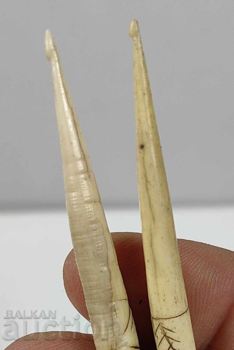 19th Century Rare Find Bone Engraved Knitting Needles with price 70.00 BGN | € 35.79 19th Century Rare Find Bone Engraved Knitting Needles with price 70.00 BGN | € 35.79