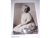 OLD PHOTO UNDER THICK CRYSTAL GLASS. SWEDEN