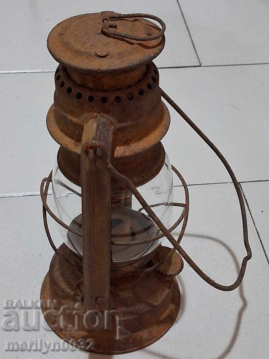 Παλιό γερμανικό φανάρι λάμπα προβολέας φωτιστικό - 5