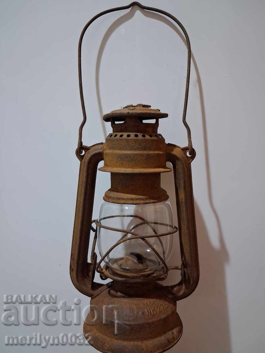 Παλιό γερμανικό φανάρι λάμπα προβολέας φωτιστικό