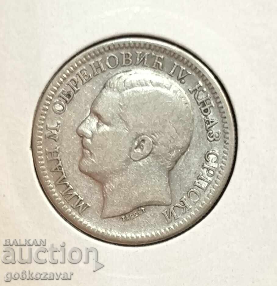 Сърбия 2 динара 1879г Сребро. Рядка ! с цена 65.00 лв. | € 33.23 Сърбия 2 динара 1879г Сребро. Рядка ! с цена 65.00 лв. | € 33.23