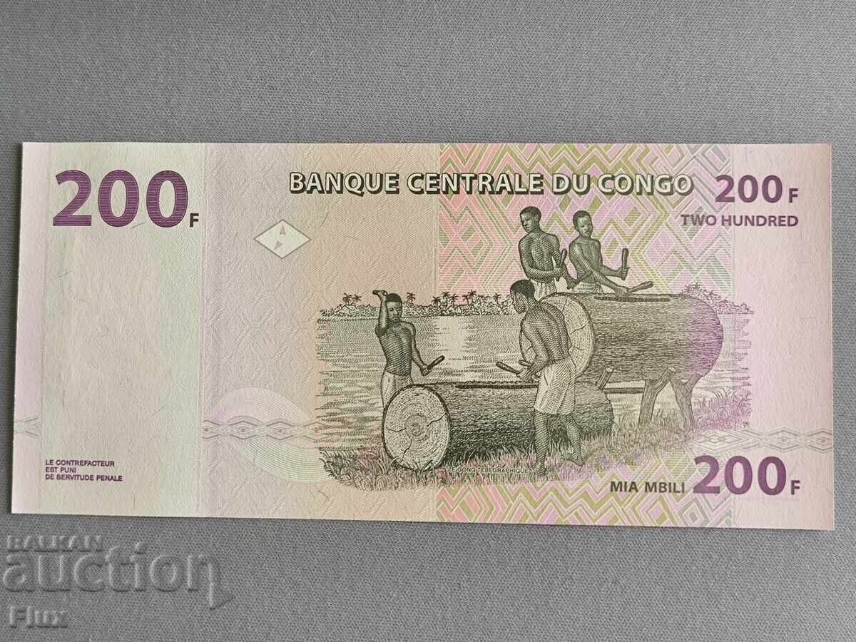 Τραπεζογραμμάτιο - Κονγκό - 200 φράγκα UNC | 2013 με τιμή 5.00 BGN | € 2.56
