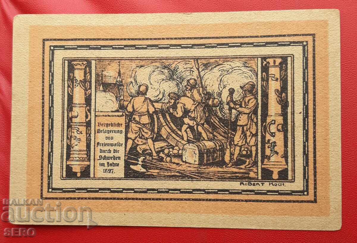 Τραπεζογραμμάτιο-Γερμανία-Βρανδεμβούργο-Μπαντ Φράιενβαλντε-50 πφένιχ με τιμή 2.00 BGN | € 1.02