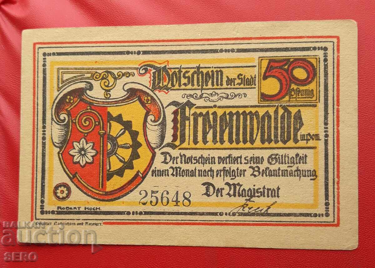 Τραπεζογραμμάτιο-Γερμανία-Βρανδεμβούργο-Μπαντ Φράιενβαλντε-50 πφένιχ