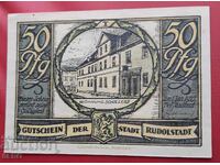Банкнота-Германия-Тюрингия-Рудолщат-50 пфенига