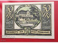 Банкнота-Германия-Тюрингия-Рудолщат-50 пфенига