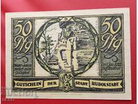 Банкнота-Германия-Тюрингия-Рудолщат-50 пфенига