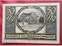Банкнота-Германия-Тюрингия-Рудолщат-50 пфенига