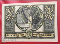 Банкнота-Германия-Тюрингия-Рудолщат-50 пфенига
