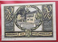 Банкнота-Германия-Тюрингия-Рудолщат-50 пфенига
