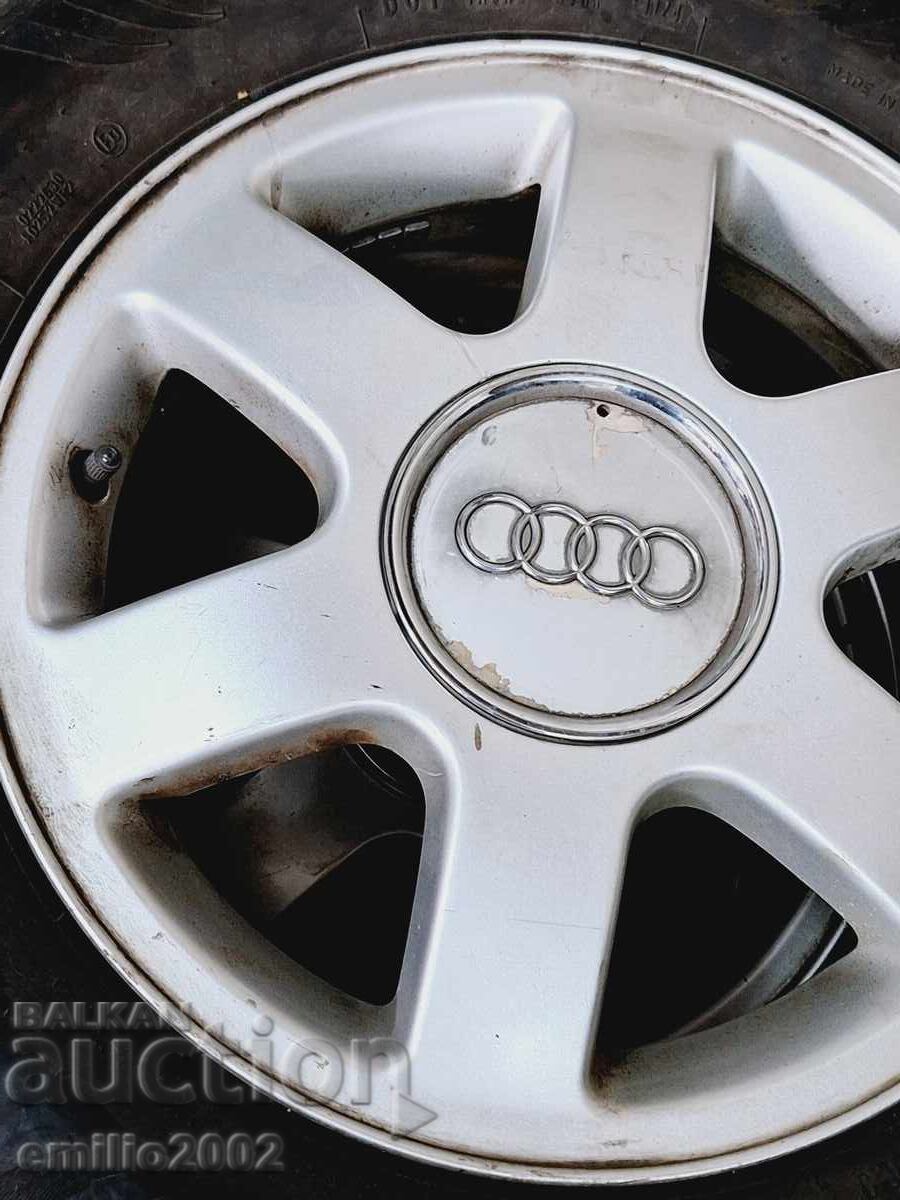 Set of Audi 15 inch wheels with summer tires, 4 pieces