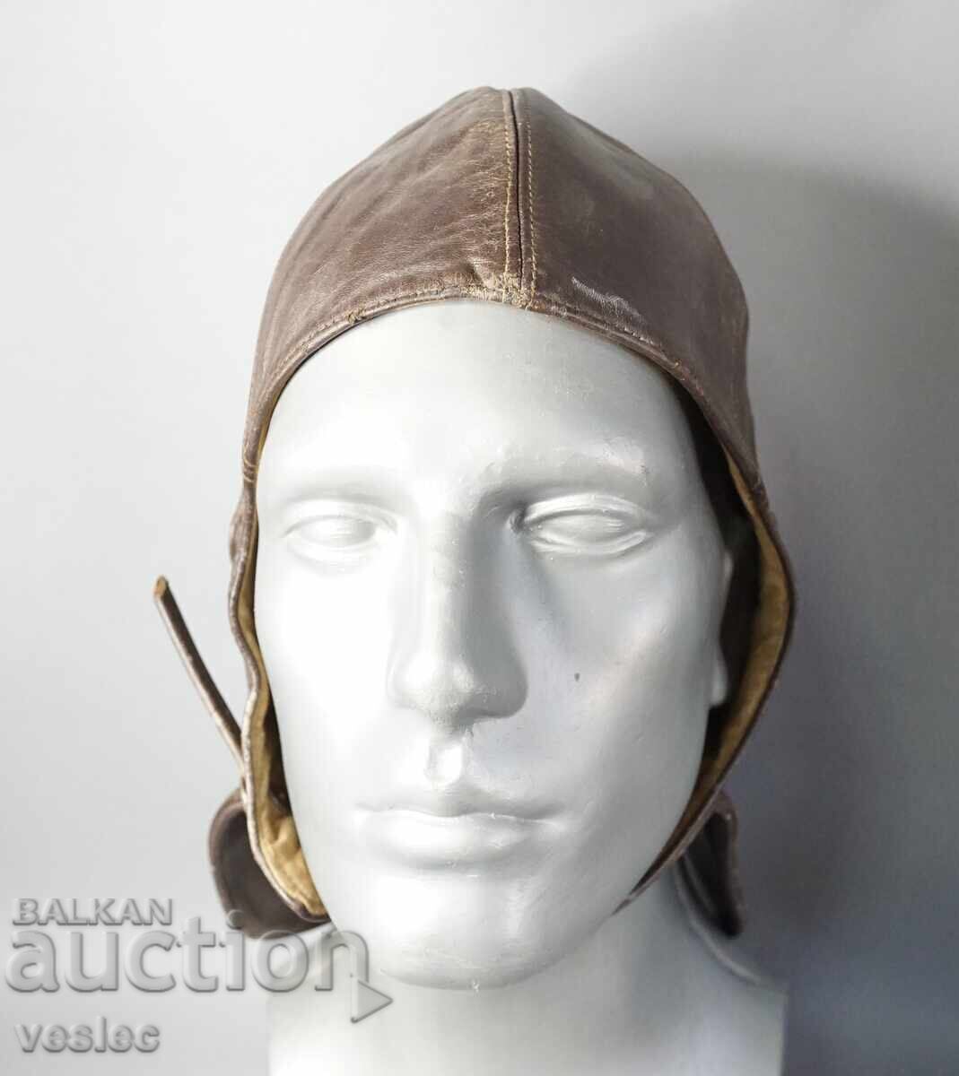 Аукцион Немско парашутно боне мотоциклетен кожен шлем Вермахт