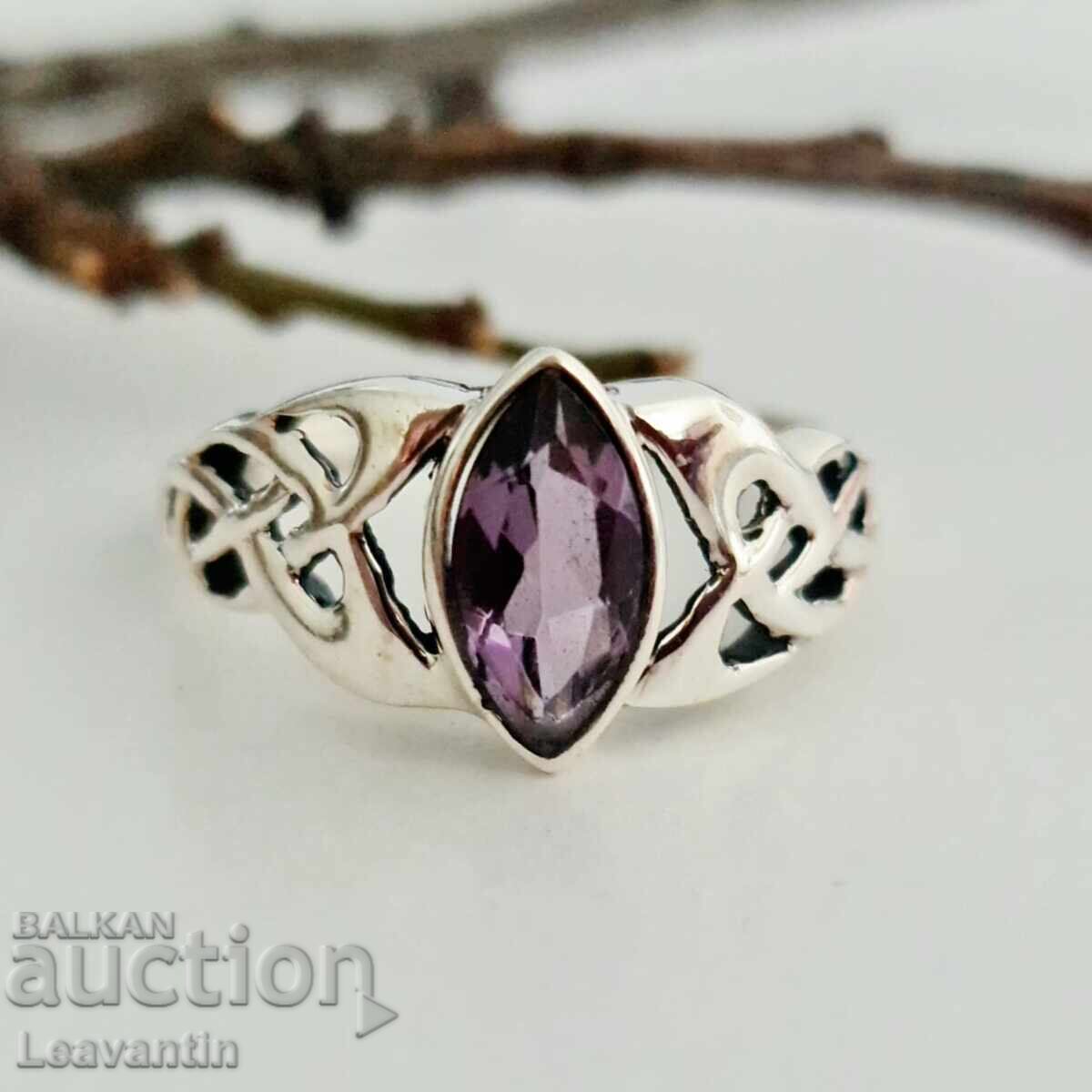 Silver Ring "Intuition" - Amethyst and 925 Silver with price 54.00 BGN | € 27.61