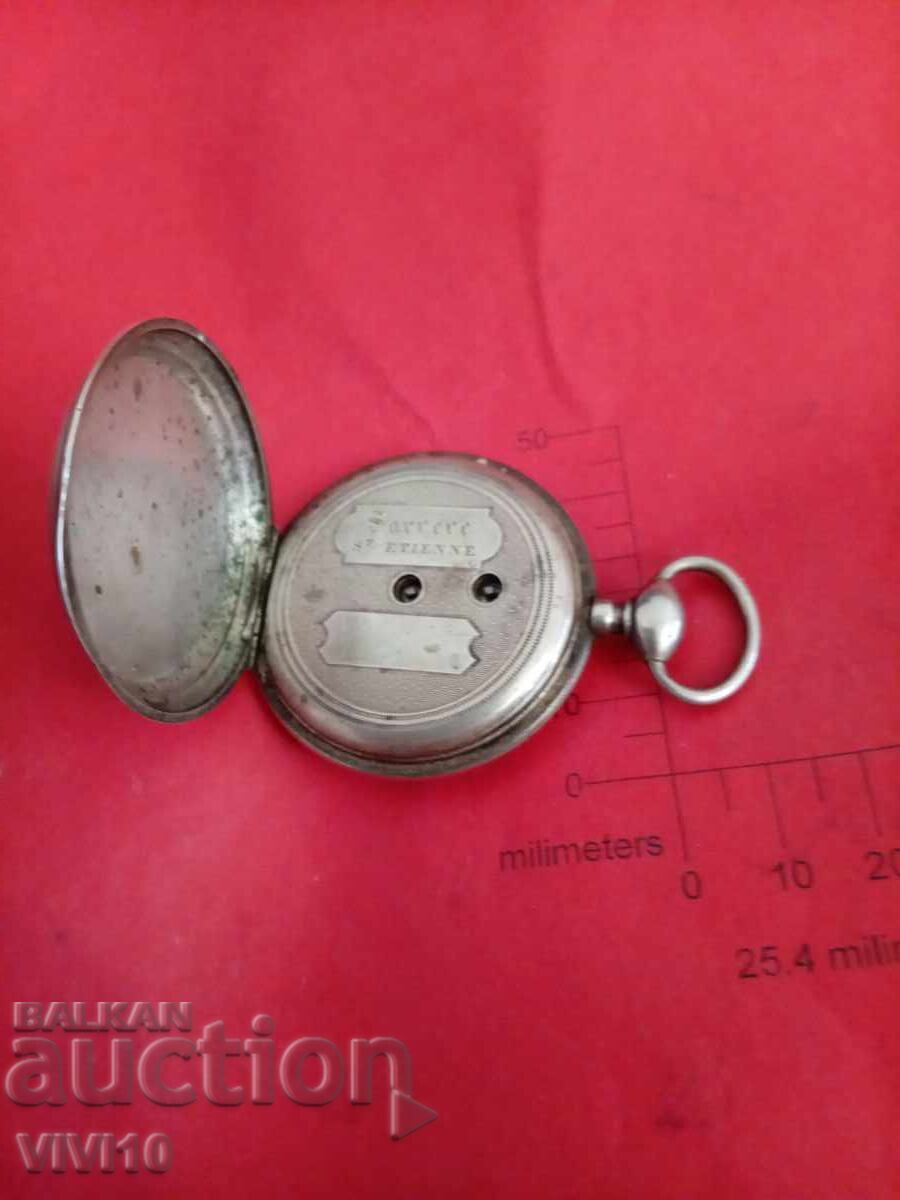 Δημοπρασία Παλαιό Γαλλικό ρολόι τσέπης, ασήμι