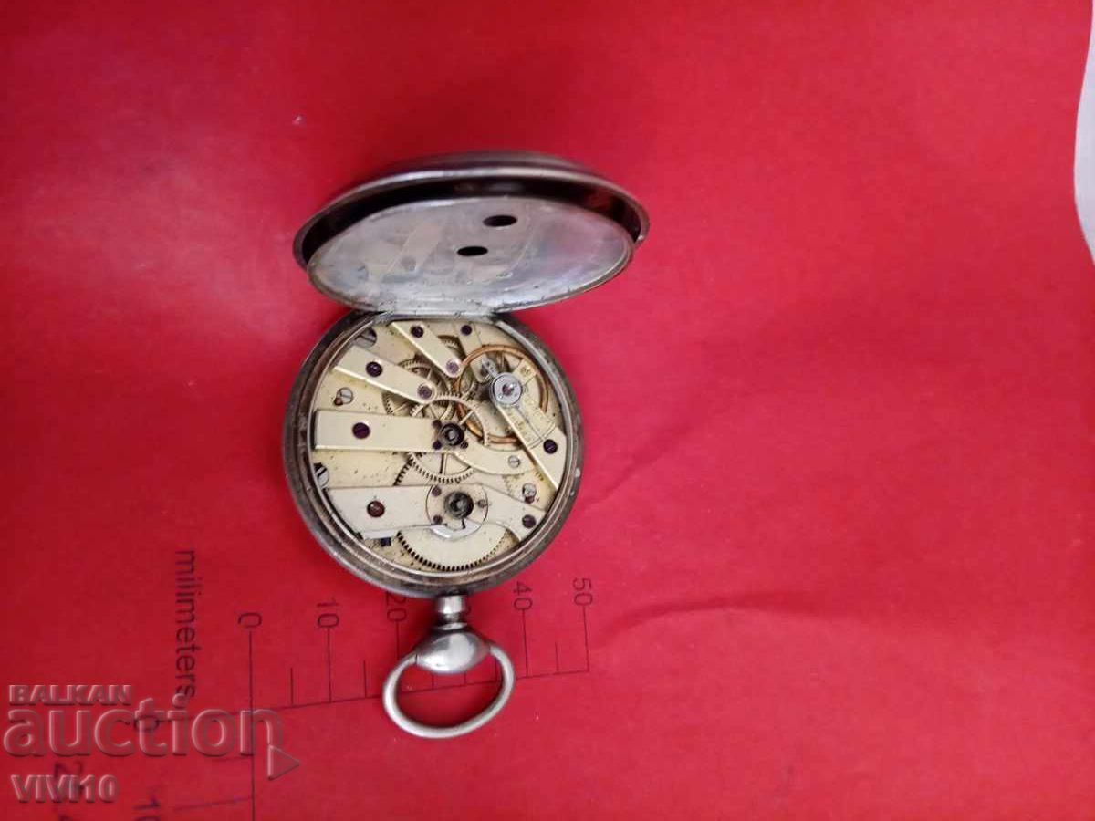 Παράδοση Παλαιό Γαλλικό ρολόι τσέπης, ασήμι