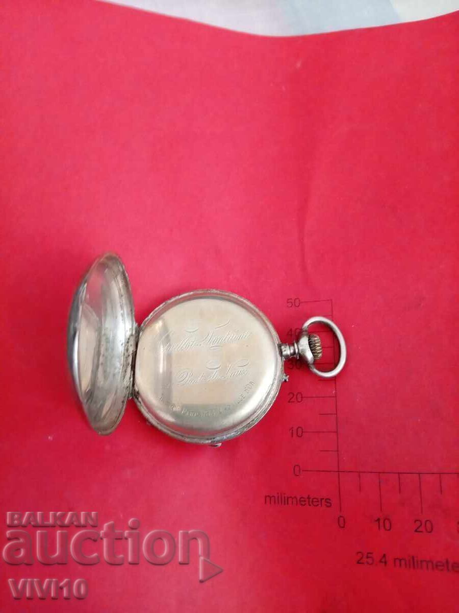 Auction  Antique French Pocket Watch, Silver
