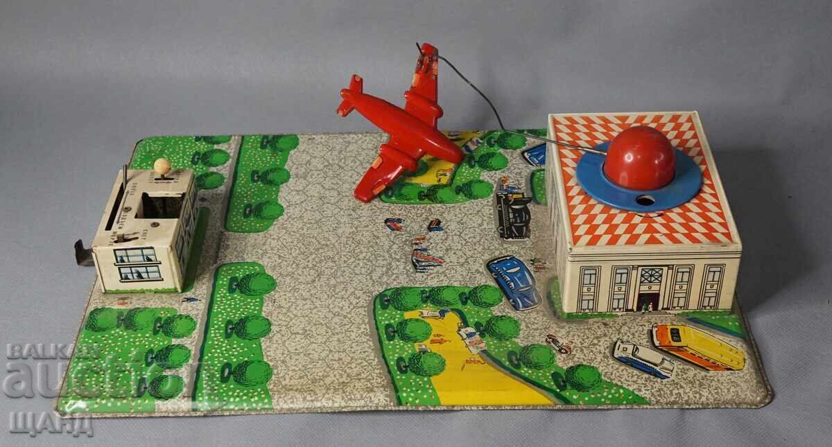 Delivery of Old Russian Metal Mechanical Toy Model Airport Airplane Delivery of Old Russian Metal Mechanical Toy Model Airport Airplane