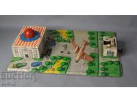 Old Russian Metal Mechanical Toy Model Airport Airplane