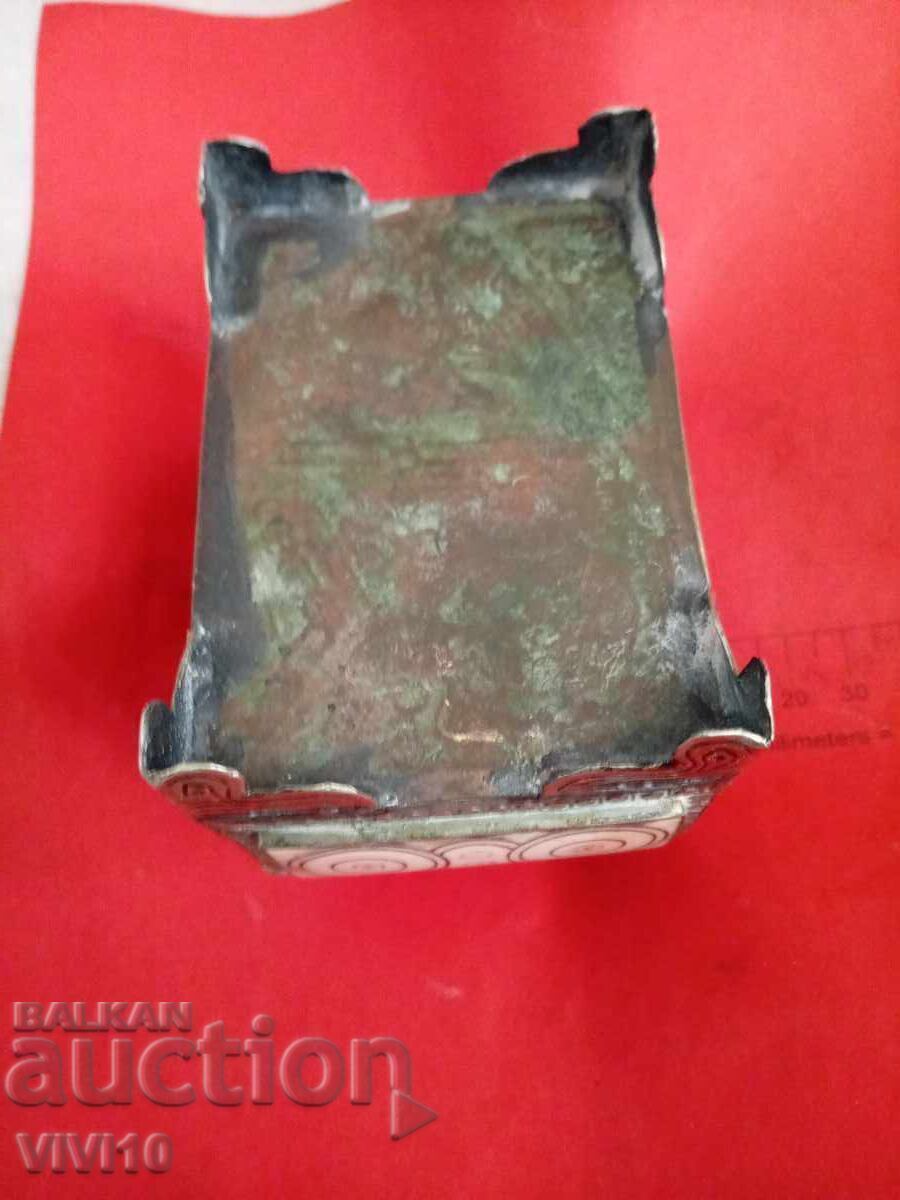 Δημοπρασία Αντίκα κουτί κοσμημάτων, κόκαλο, κεχριμπάρι, 11εκ