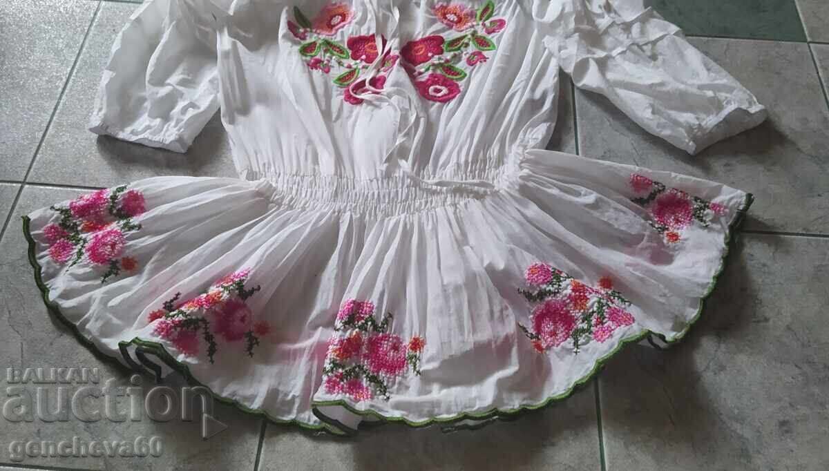 Tunica de damă cu broderie bogată/costum popular - 5