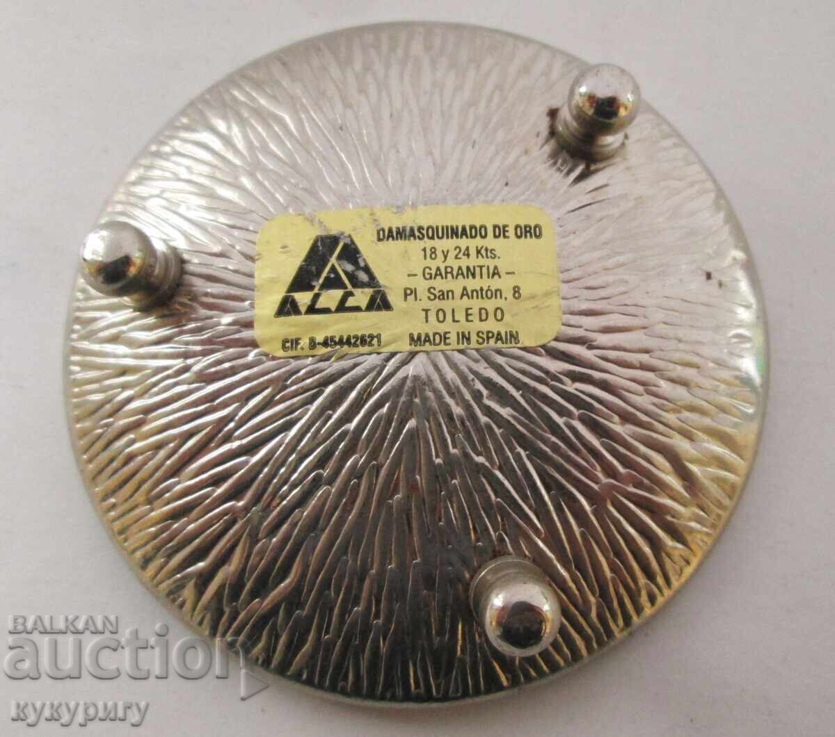 Δημοπρασία Μικρό διακοσμητικό πιατάκι Δον Κιχώτης χειροποίητο 24κ χρυσός Δημοπρασία Μικρό διακοσμητικό πιατάκι Δον Κιχώτης χειροποίητο 24κ χρυσός