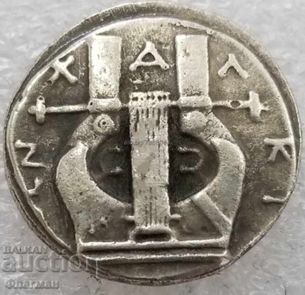 Tetradrahmă din Halkidiki, 365 - 348 î.Hr. - REPLICA cu preț € 20.00 | 39.12 BGN