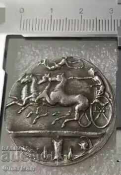 Licitație Tetradrahmă de Siracuza ( Συρακοῦσαι ) Sicilia, secolul III - II î.Hr