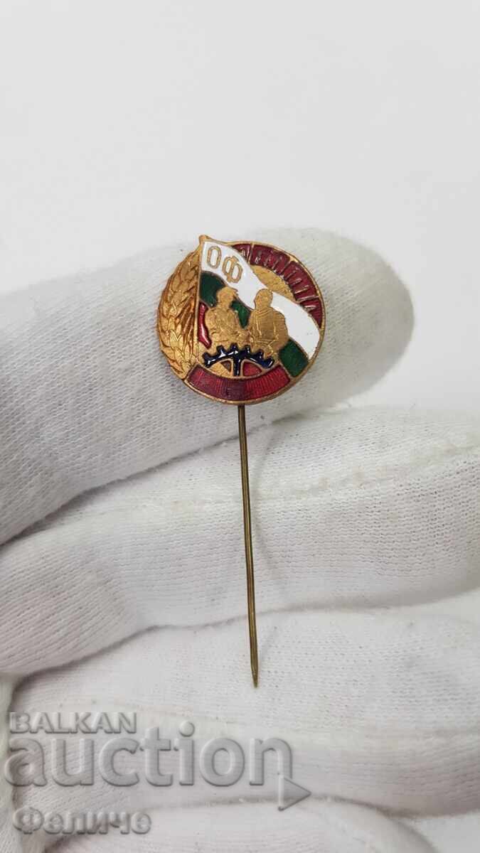 Rare Early Badge, "Fatherland Front" - OF with price 28.00 BGN | € 14.32