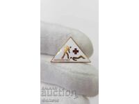 Колекционен знак, значка "САНИТАРЕН ПОСТ" ЧЕРВЕН КРЪСТ