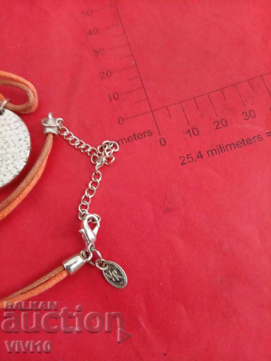 Auction  Antique enameled necklace, MARKED YR