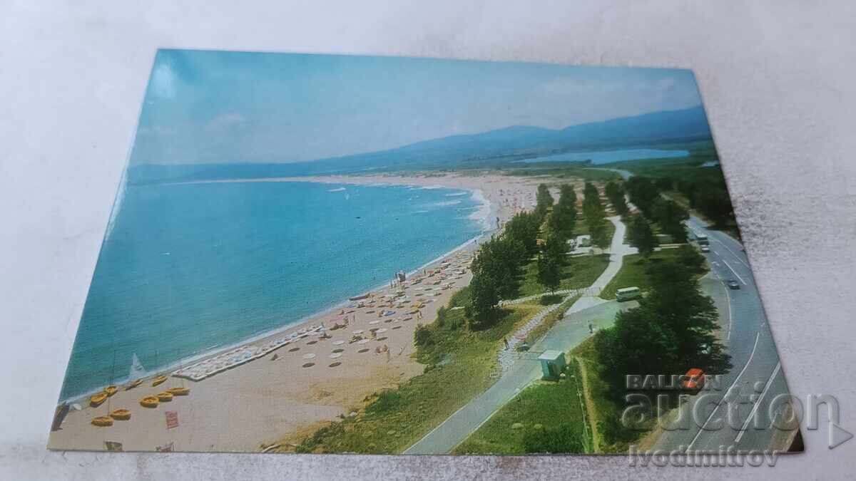 Пощенска картичка Ваканционно селище Дюни Плажът 1988