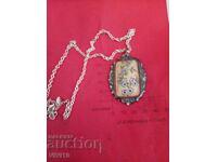 Antique necklace, porcelain