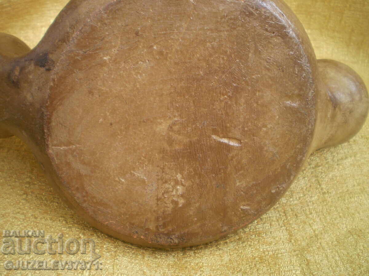 Παλιό κεραμικό τασάκι με βάτραχο και δύο κεφάλια στα πλάγια - 6