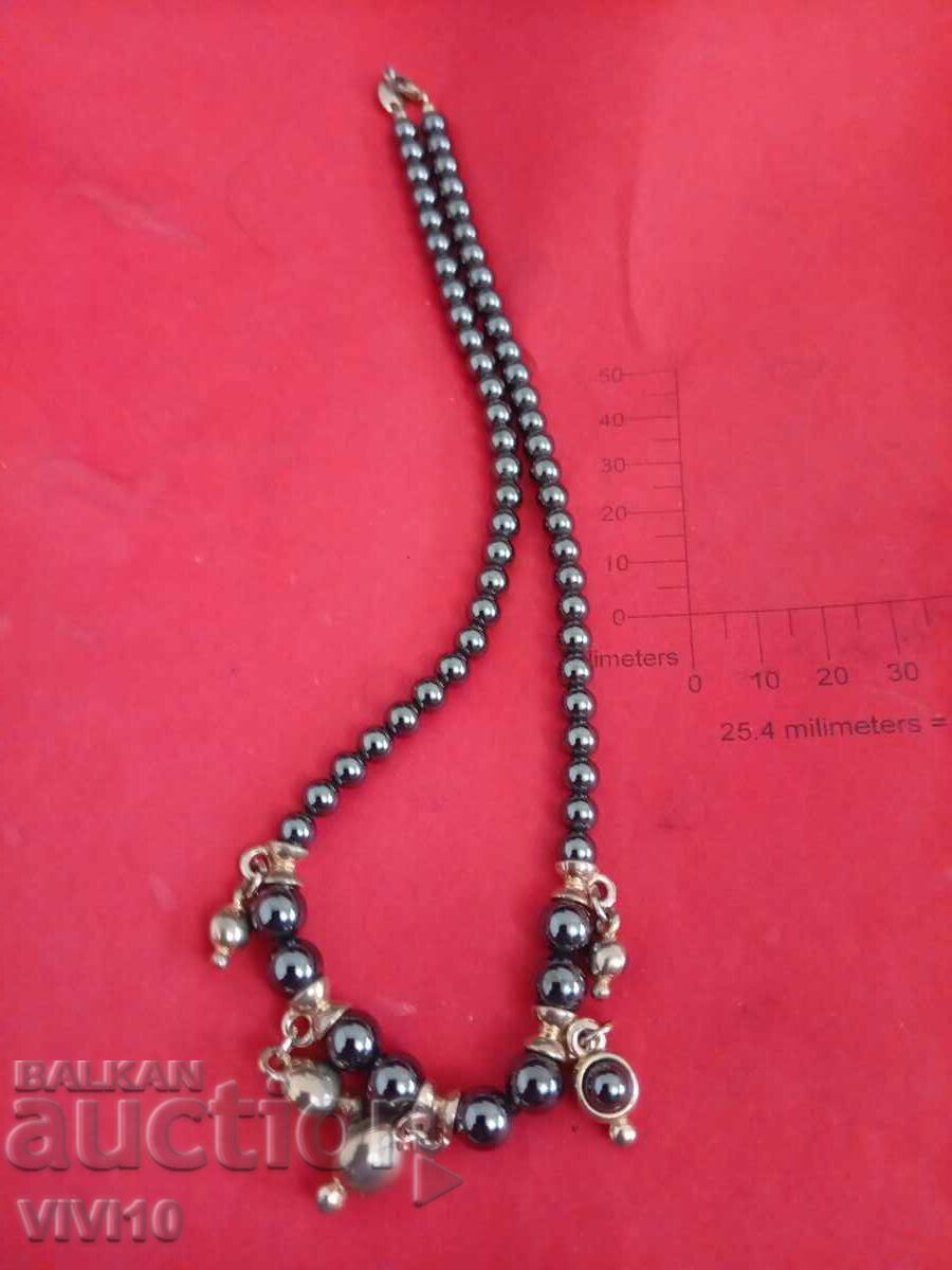Antique hematite necklace